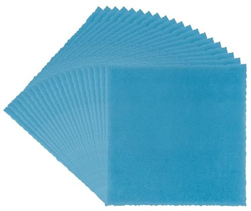 Ideen mit Herz Transparentpapier Aufleger | mit Büttenrand | 14 cm x 14 cm | 130 g/m² | 20 Blatt (blau)