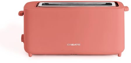 CREATE/TOAST STUDIO XL/Grille-pain Brique / 6 niveaux de puissance, tiroir ramasse-miettes, thermostat, décongélation, réchauffage, système de sécurité, 750W