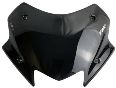SGRYGSAEA Pare-Brise De Moto Déflecteur Pour T-Max 530 2017 2019, Matériau En Polycarbonate (PC), Noir, Avant