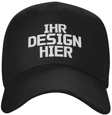 Tingwei personalisierte Basecap - Verstellbare Cap für Männer & Frauen - Schwarz - Unisex - Erwachsene - Personalisierte Geschenke für Outdoor-Aktivitäten & Sport