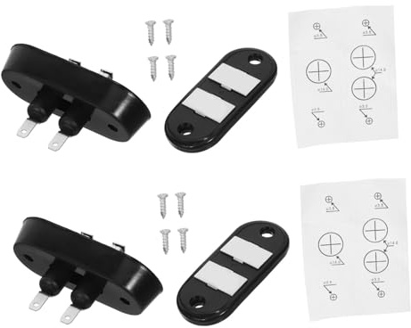 ULTECHNOVO 2pcs Car Door Lock Actuator Sliding Door Switches with Indicator Diagram and Screws for Cars and Trucks Reliable Central Locking System Enhancer