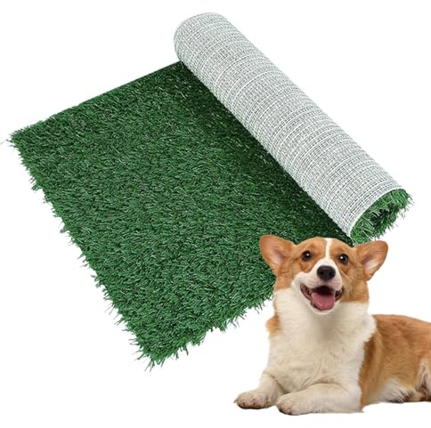 Qooplu Almohadillas para de césped para Perros, Suministros Artificiales de Entrenamiento para Cachorros, Almohadilla de césped Falso para el hogar, apartamento, Oficina, Dormitorio, Sala de