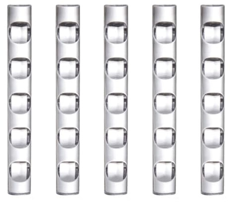 Générique Lot de 5 Porte-manucure en Acrylique Transparent, Support de Rangement Compact à 5 Compartiments pour Pinceaux Nail Art et Stylos Gel Uv, Accessoire Pratique pour Salon et Usage