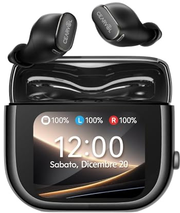 Wave Amplificatore del Suono Smart con Custodia Touchscreen, NeuroFlow AI 2.0, Connessione Bluetooth Doppio Dispositivo, Trasmettitore TV AUX-IN, Audio Nitido per Adulti (Mezzanotte)