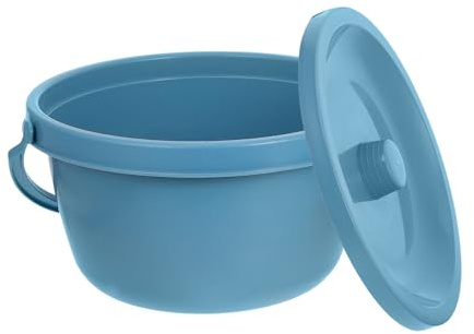Kisangel Urinoir de Voyage Unisexe Portable en Plastique Bleu Léger pour Personnes Âgées et Hommes, Pot de Chambre Pratique pour Camping et Déplacements