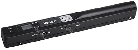 Tragbarer A4-Dokumentenscanner, Neuer kreativer Handscanner iScan, 900 DPI, USB 2.0, LCD-Display, unterstützt JPG- und PDF-Formate(BK Add 16G TFCard)
