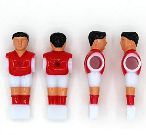 BTOSEP 4 stycken hållbara plastbordsfotbollsspelare för bordsfotbollsspel – minidockor med humanoid, lätt, storlek 110 x 37 mm
