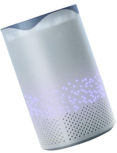 ROMISBABA Purificador de Aire Luz Superior Blanco, 50 M³/h Abs Purificador de Aire UV Portátil de Escritorio USB para Coche y Viaje
