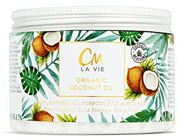 CM La Vie Organic Coconut Oil for Hair & Skin | Organic, Non-GMO, Ethically Sourced Beauty Balm and Moisturiser for Hair & Skin | 300ml