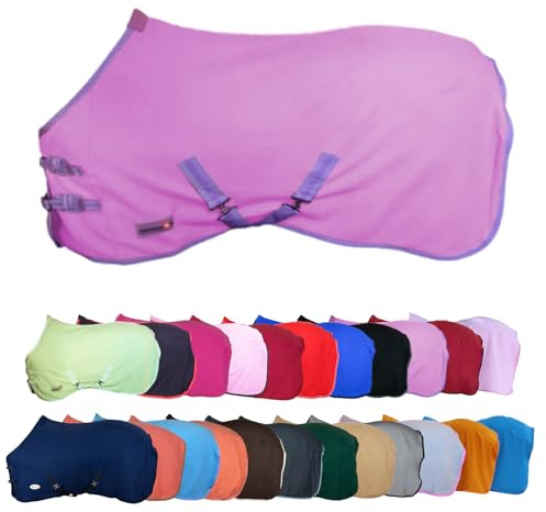 RL24 - Abschwitzdecke mit Kreuzgurt Basicline – Violett – Gr. 145cm | Pferdedecke