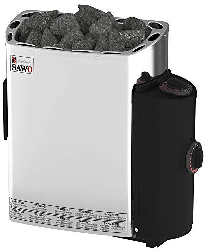 Sawo MINI/Mini X NB Trendline Sauna Warmwasserbereiter 3.6 KW; mit integriertem Control Einheit: Thermostat und Timer; 230 V 1 N oder 400 V 2 N; Wandmontage Installation