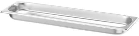 HENDI Contenitore Gastronorm, GN 2/4, resistenza termica -40 °C a 300 °C, compatibile con i forni a convezione, frigoriferi, bagno María, chafing dishes, 2.5L, 530x162x(H) 40mm, acciaio inox 18/10