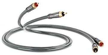 QED Performance Audio 40i Cinch-Stereo-Audiokabel zum Anschluss von 2 Phono-Steckern an 2 Phonos, Solid Complementary Conductor™ Technologie und Anamate™ Cinch-Anschlüssen, 3 m, Schwarz