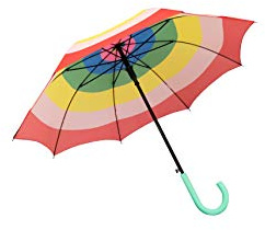 Fisura | Regenbogen-Regenschirm für Damen oder Herren, groß mit einem witzigen und originellen Design, Regenbogenfarben, 106 cm