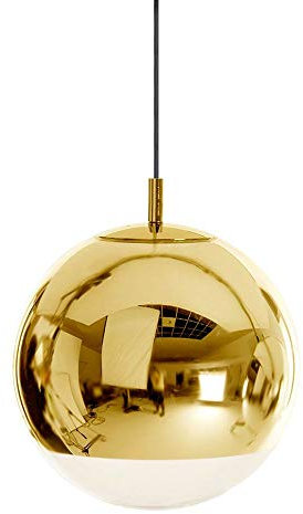 s.LUCE Fairy Spiegelkugel Pendelleuchte Ø 20cm Goldfarben Restaurantbeleuchtung