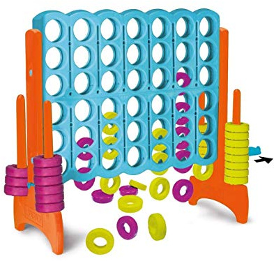 FEBER - Mega 4 in Linea Gigante per Interno ed Esterno, Raccomandato per Bambini/e e Famiglie, 800012910