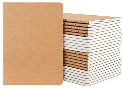 Yarotm Notizbuch A6-24 Stück 10x14cm Notizbuch Blanko Klein - Softcover 100gsm 60 Seiten Leere Kraft Notizbücher Notebook - Memo Kratzblöcke, Notizblock, Reisetagebuch, Skizzenbuch, Tagebuch
