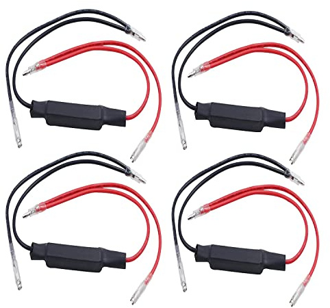Heart Horse 4PCS 12V LED Indicator Resistor Motorcycle Load Resistors LED Turn Signal Indicator Fix Error Flash Resistors Controller for Motorbike Scooter Quad Off Road