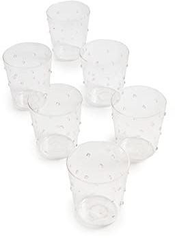 Zafferano Party Gläser Set aus Borosilikatglas im Polka Dot Design (Rosa)