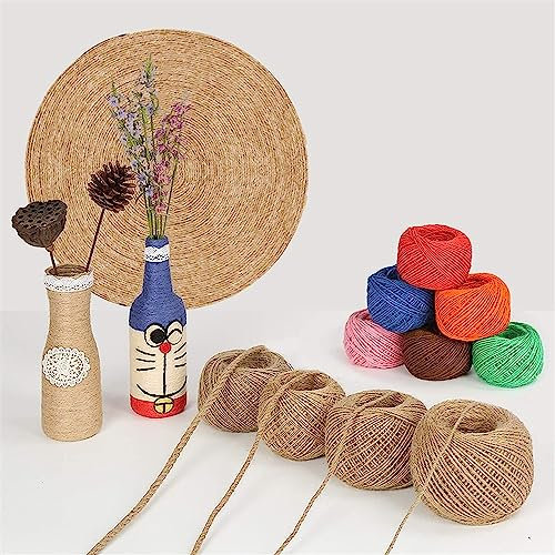 Cuerda for decorar, cuerda de yute natural, cordel de 1 a 12 mm, cuerda de cáñamo de yute, cordón de arpillera, regalo de boda, caja de flores, embalaje, hilo de hilo, etiqueta, suministro de decoraci