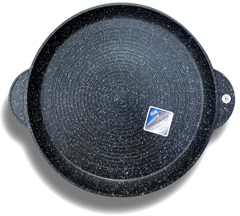 Cflagrant® Plancha/Grill/Galetière Ronde Façon Pierre Induction revêtement Antiadhésif (MEDIUM 28CM)