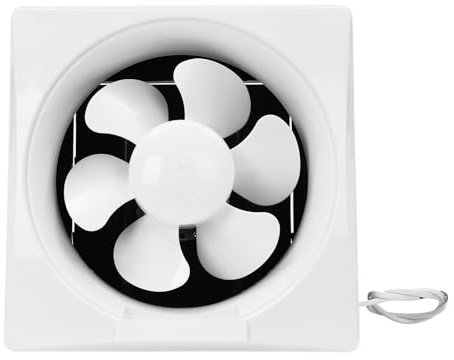Bathroom Fan,Silent Wall Extractor Exhaust Ventilation Fan Bathroom Toilet Kitchen Living Room,Standard Toilet,Exhaust Fan Silent,Odours Eliminate,Shutter Damper,36W,8Inch,1200rpm,White,39dB