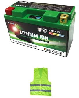 COMPATIBILE CON YAMAHA YZF R6 S 600 per anno 2006 al 2006 BATTERIA A LITIO SKYRICH HJT9B-FP FORNITA CARICA E PRONTA PER L'UTILIZZO BATTERIE SPECIFICA 12V 36WH 180A 150X65X92-POS.SX