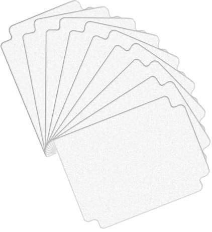 Dualoai 10 Sammelkarten Trenner für Kartenspiel Box mit Laschen für Desktop Spielkarten, Sportkarten, Weiß