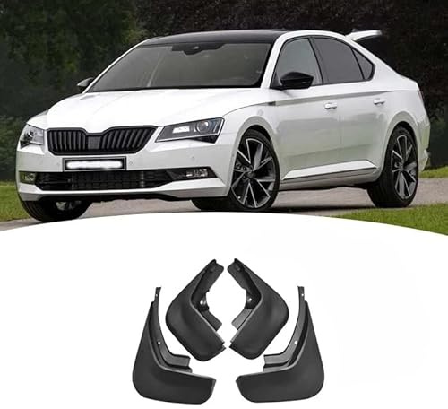 OKIIO 4 Pezzi Kit Paraspruzzi Auto per Skoda Superb MK2 B6 MK3 B8 2009-2020, Parafanghi in Gomma Protettivi Schizzi Pneumatici Accessori Protettivi Passaruota,A/2016-2020