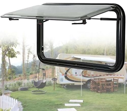 DPLWJPP Hinged Side Window,Rv External Push Window,Horizontal Vertical Sliding Window,With Integrated Roller Blind And Fly Screen,For Rv Motorhome Campervan,1000mm*600mm