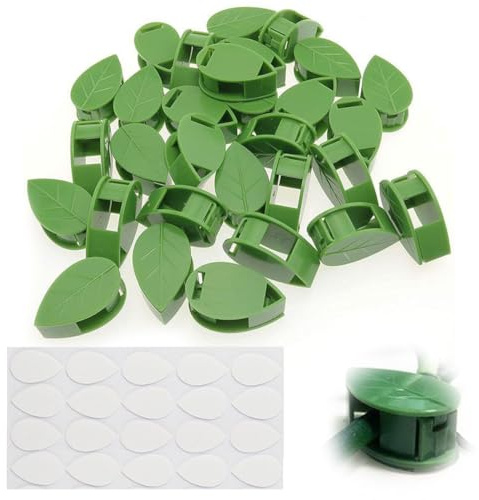 BQRKOTM 20 Pièce Clip De Support Pour Plantes Grimpantes, Clip De Fixation Végétale, Clip De Mural Végétal Auto-Adhésif, Plante Invisible Plante Murale Clips Pour Les Plantes Grimpantes Murales De La