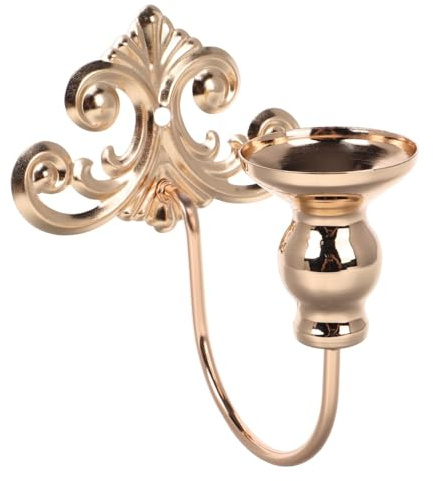 Zerodeko Eleganter Metallkerzenhalter aus Eisen mit Goldenem Finish Dekorativer Kerzenständer für Esszimmer und Büro Starke Nutzung und Erhöhte