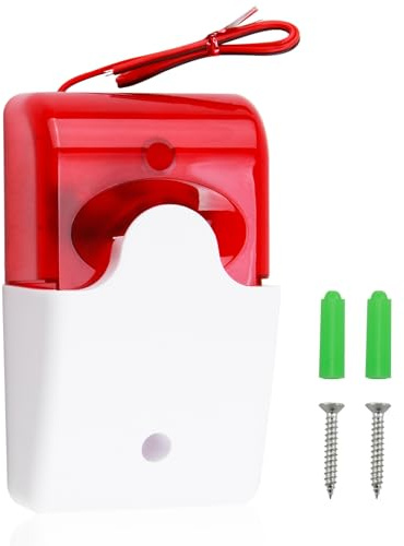Ljusljuslarm, stroboskop sjöjungfrularmsystem, ljudlarm och blinkande rött ljus, 110 dB sjöjungfru och 150 gånger per minut blinkande (220 V)