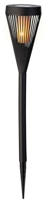 Lumineo Solar Gartenbeleuchtung Fackel Flammeneffekt 45cm Kunststoff - LED Gartenfackel Outdoor Solarleuchte für Garten - Stabbeleuchtung Außenleuchte Gartenleuchte - Solarlampen für Außen - Warmweiß