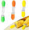 WUMZIRA 6 pcs Brochettes de Maïs, BBQ Brochettes Epis Maïs, Supports d'épis de Maïs en Acier Inoxydable Jaune Cuisine Fourchettes à Fruit pour Barbecue de Viande de Fruits au Maïs