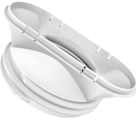 HOUDERCO Connecteur de Climatiseur Blanc en Abs pour Conduits D'air Doubles, Accessoire pour Tuyau D'air, Prévient les Fuites D'air, Remplace L'adaptateur D'échappement Cassé