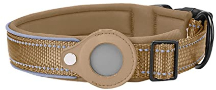 Zeckenband FüR Katzen Airtag Tracking Cover für Hundepositionierungs-Trainingshalsband Nylon-Haustierhalsband Hundehalsband Schwarz (G, S)