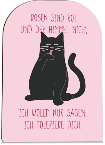 Geschenk für Katzenliebhaber Gedicht Katze Holzkarte - Geburtstagskarte - Katzenliebhaber Geschenke, Geschenk Katzenliebhaber Frauen, Katzenmama, Katzen Mama Geschenk, Lustige Geburtstagskarte