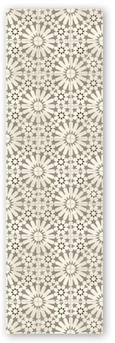 Panorama Tapis Vinyle du Sol Cuisine Salle de Bain - Modèle Zumaia Gris 60x200 cm - Différentes Tailles
