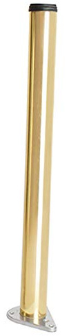 Metallmöbelbeine 2 Stück verstellbare Tischbeine aus Edelstahl, runde Küchenarbeitsplatten/Einheiten/Frühstückstheken/Schreibtische – höhenverstellbar bis 30 mm(Gold,70CM)
