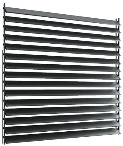 HAHN & SOHN Aluminium Lamellen Zaun Set RAL 7016 Anthrazit – Sichtschutz, Windschutz, Sonnenschutz – Variable Höhe, – Terrassengestaltung, Balkon, Garten, Alu Zaun Modern - Blickschutz