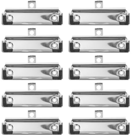 Uonlytech Lot de 15 Pinces Presse-papiers Métalliques 100x30 Mm Poignée Caoutchouc, Clips Robustes pour Documents, Menu et Fournitures de Bureau, pour Classement et Affichage Mural