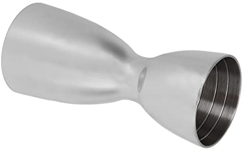 ZASCHMOY Taza Medidora de Vino de Acero Inoxidable – Jigger de Bar de Doble Cabezal – Diseño Ergonómico en Forma de U Chapado en Negro – Perfecto para Cócteles y Bebidas Mixtas (Luz de espejo)