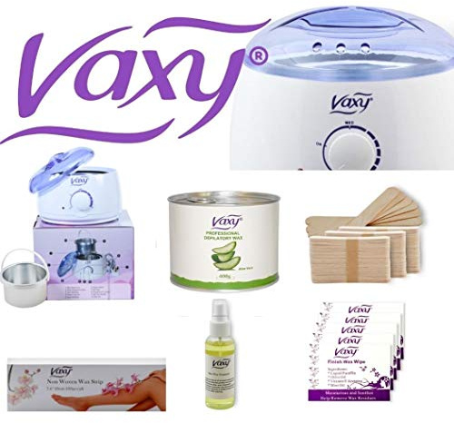 Wax Warmer, Professional Portable Electric Hair Removal Kit Adjustable Temperature waxing Heater Melting Pot with Accessories, Total Body Waxing Spa in Home or Salon for Girls Women Men