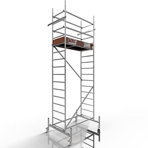 ALTEC Rollfix® 1.0 500 | 5m AH | Rollen (Ø125mm) | Standardtraverse | Made in Germany | TÜV | belastbar 200kg/m² | Alu | Norm - DIN EN 1004-1 | Baugerüst | Fahrgerüst