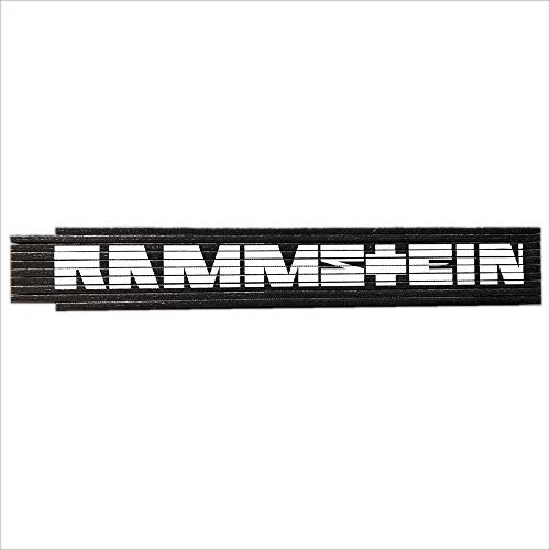Rammstein Zollstock schwarz, Offizielles Band Merchandise 2 Meter Holz Gliedermaßstab