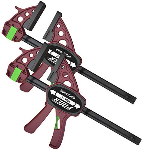 2 x Piher Quick Extra Einhand-Zwinge Schraub-Zwinge 90 cm Schnell Spanner Spreiz Klemme