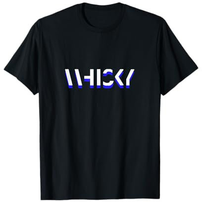 Whisky - Hieroglyphen blau - Whisky Turntable Logo T-Shirt