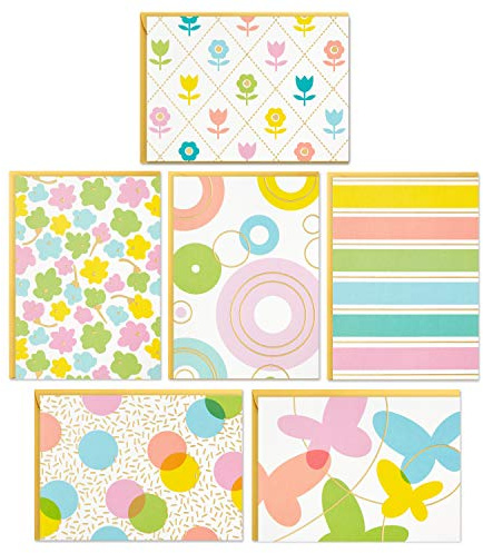 Hallmark Blank Cards Assortment, Spring Flowers and Butterflies (24 Cards with Envelopes)