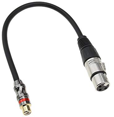 Be In Your Mind Cinch/RCA Buchse auf XLR 3-Pin Buchse Adapterkabel 30cm für Mischpult Verstärker Aufnahmegeräte Audio Mikrofone